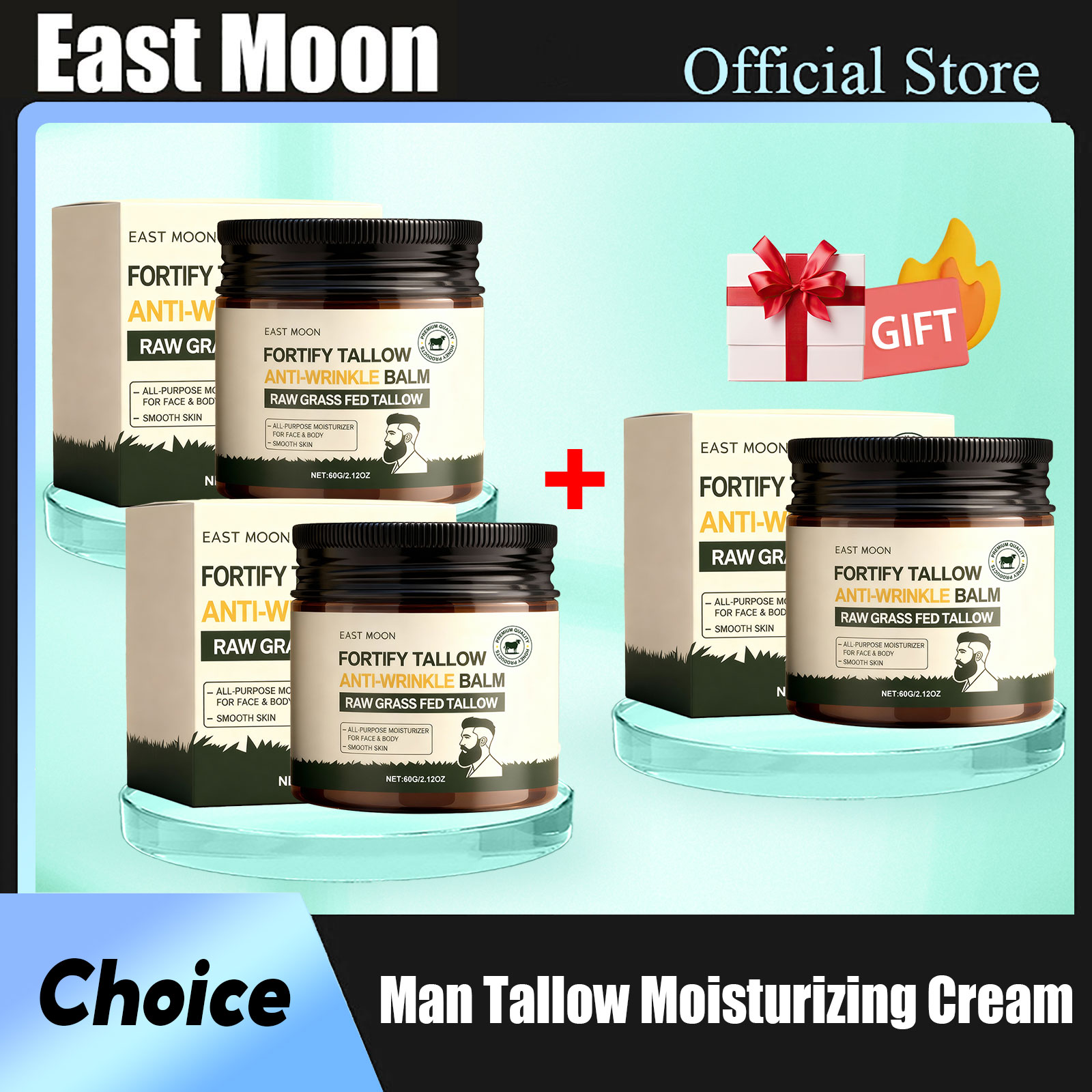 Skincare Glowing - Creme Hidratante Facial Masculino East Moon