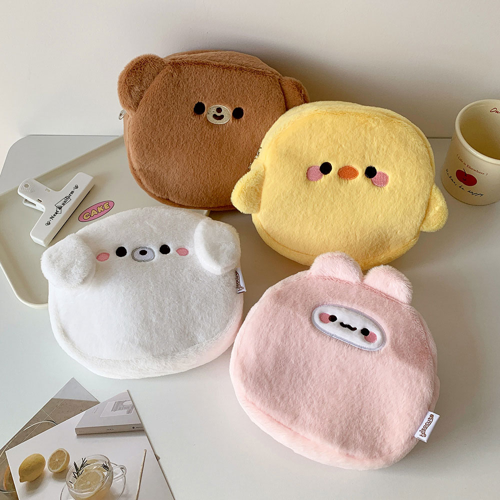 Skincare Animate - Bolsa de Maquiagem de Pelúcia em
