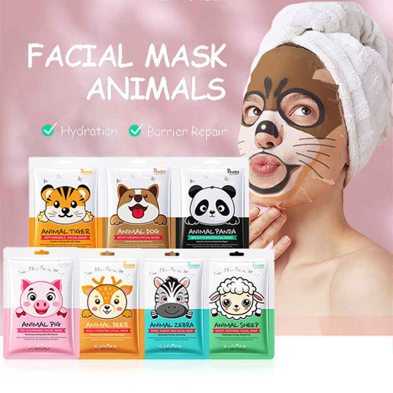Skincare Animate - 5 pçs sadoer animal padrão máscaras