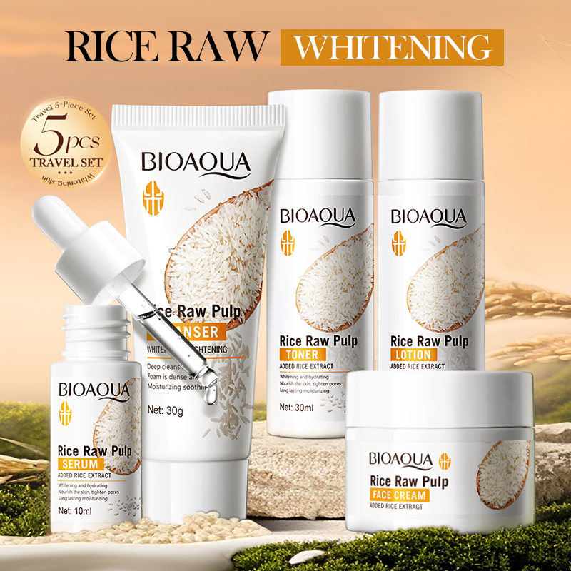 Skincare Whitening - Purê de arroz conjunto de cuidados