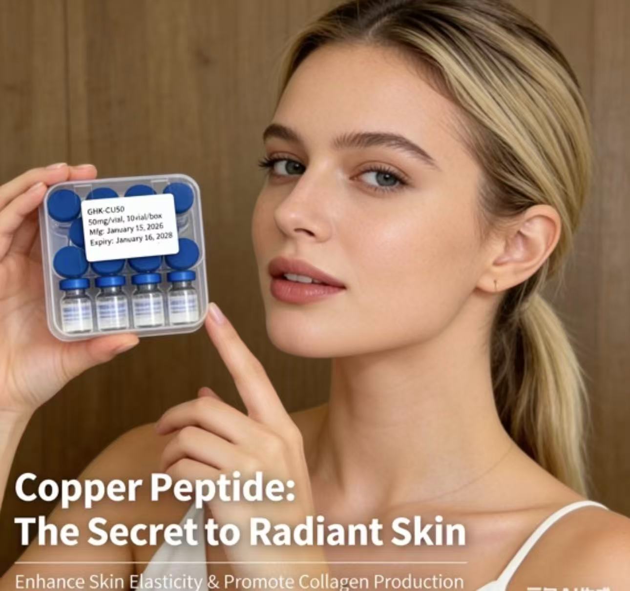 Skincare Ingredients - Pó de Peptídeo de Cobre Azul