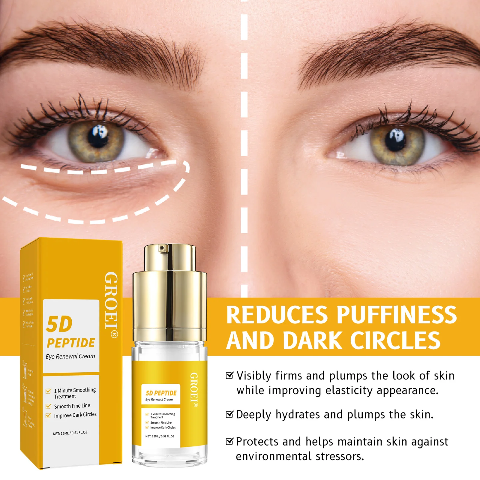 Eye Cream Peptide - Solução Dark Circle & Puffiness: Creme